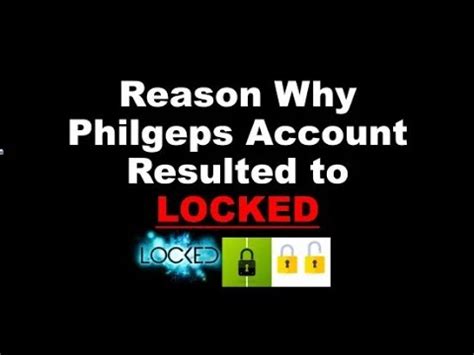 how to unlock philgeps account